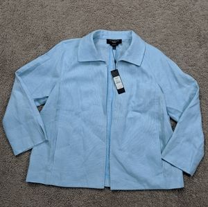 Talbotsn100% linen Open Blazer